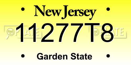 11277T8 New Jersey License Plate