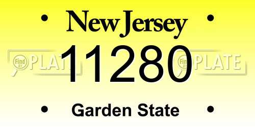 11280 New Jersey License Plate