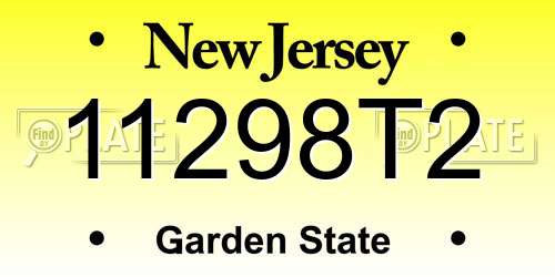 11298T2 New Jersey License Plate