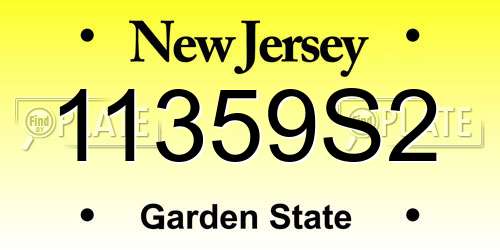11359S2 New Jersey License Plate