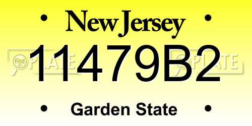 11479B2 New Jersey License Plate