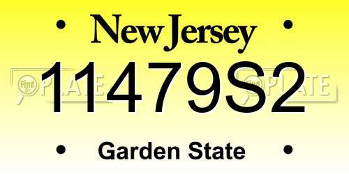 11479S2 New Jersey License Plate