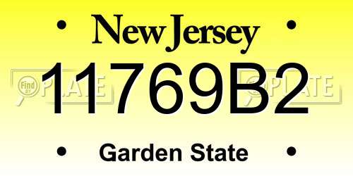 11769B2 New Jersey License Plate