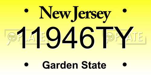 11946TY New Jersey License Plate