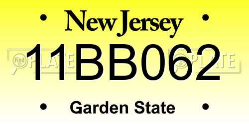 11BB062 New Jersey License Plate