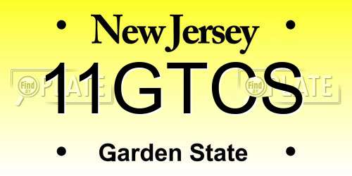 11GTCS New Jersey License Plate