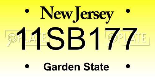 11SB177 New Jersey License Plate