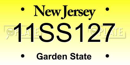 11SS127 New Jersey License Plate