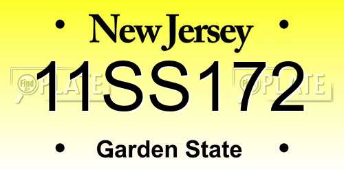 11SS172 New Jersey License Plate