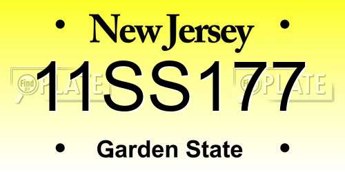 11SS177 New Jersey License Plate