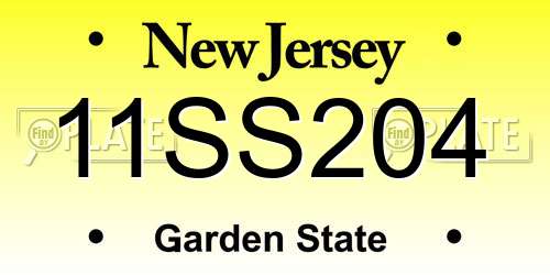 11SS204 New Jersey License Plate