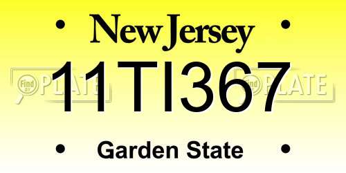 11TI367 New Jersey License Plate