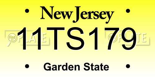11TS179 New Jersey License Plate