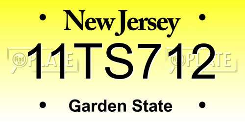 11TS712 New Jersey License Plate
