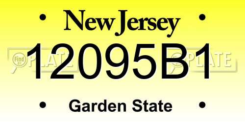 12095B1 New Jersey License Plate