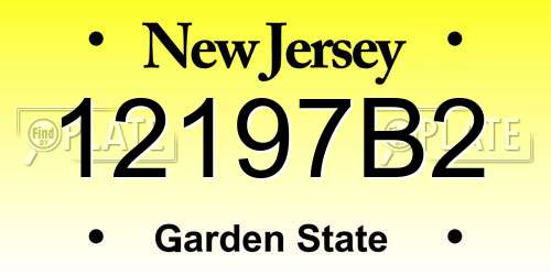 12197B2 New Jersey License Plate