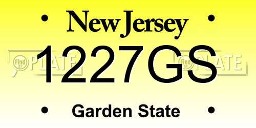1227GS New Jersey License Plate