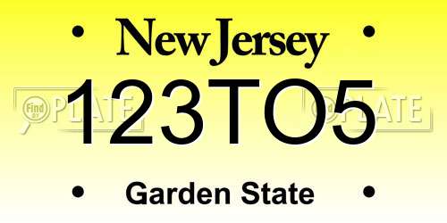 123TO5 New Jersey License Plate