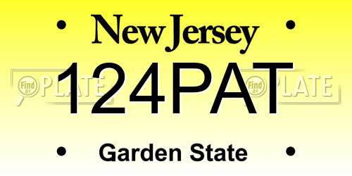 124PAT New Jersey License Plate