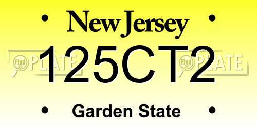 125CT2 New Jersey License Plate