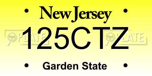 125CTZ New Jersey License Plate