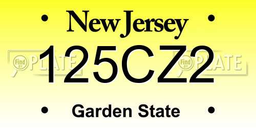 125CZ2 New Jersey License Plate