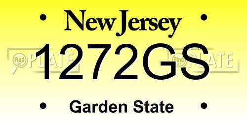 1272GS New Jersey License Plate