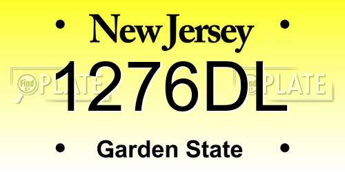 1276DL New Jersey License Plate