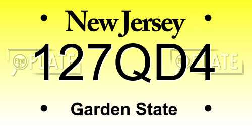 127QD4 New Jersey License Plate