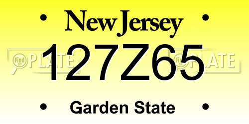 127Z65 New Jersey License Plate