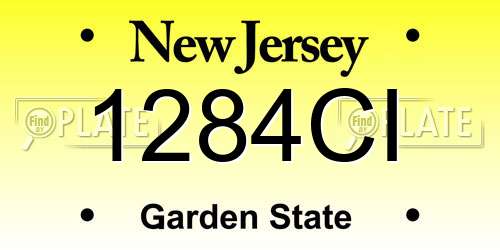 1284CI New Jersey License Plate