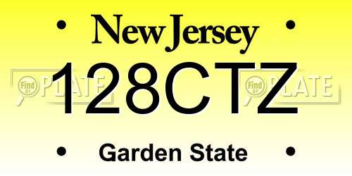128CTZ New Jersey License Plate