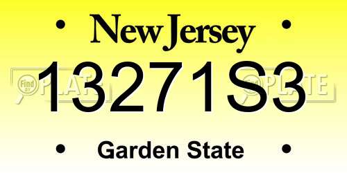 13271S3 New Jersey License Plate