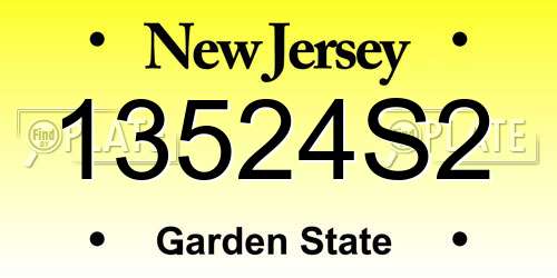 13524S2 New Jersey License Plate