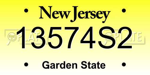 13574S2 New Jersey License Plate