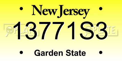 13771S3 New Jersey License Plate