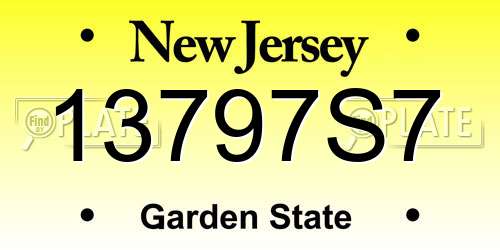 13797S7 New Jersey License Plate