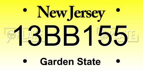 13BB155 New Jersey License Plate
