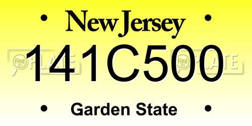 141C500 New Jersey License Plate