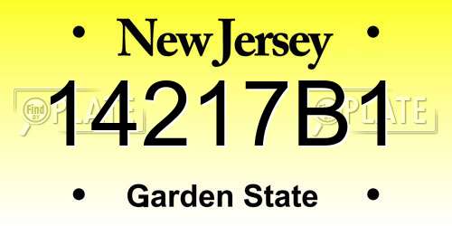 14217B1 New Jersey License Plate