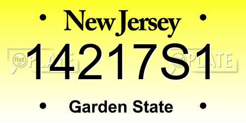 14217S1 New Jersey License Plate