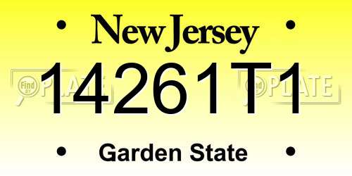 14261T1 New Jersey License Plate