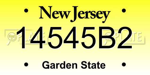 14545B2 New Jersey License Plate