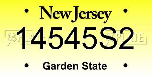 14545S2 New Jersey License Plate
