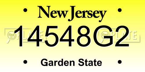 14548G2 New Jersey License Plate