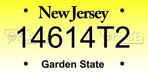 14614T2 New Jersey License Plate