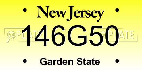 146G50 New Jersey License Plate