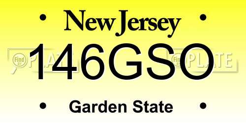 146GSO New Jersey License Plate