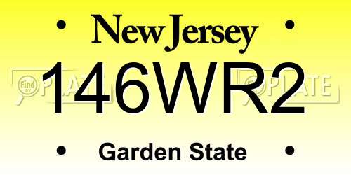 146WR2 New Jersey License Plate