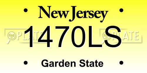 1470LS New Jersey License Plate